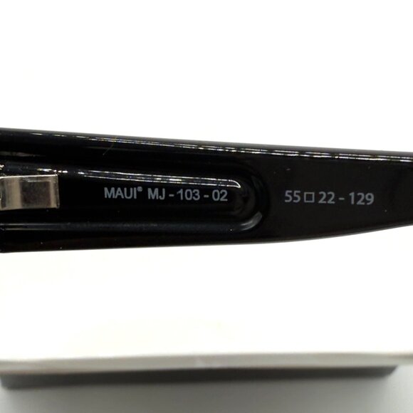 Maui Jim Stingray Sunglasses Unisex MJ 103-02 Gloss Black Grey Lenses 55mm - Picture 7 of 9